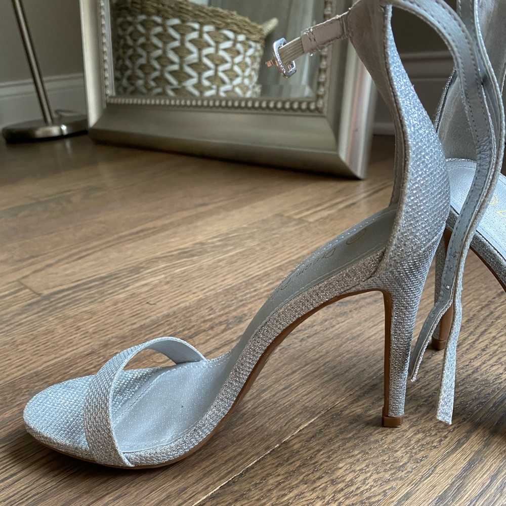 Silver/sparkle heels
